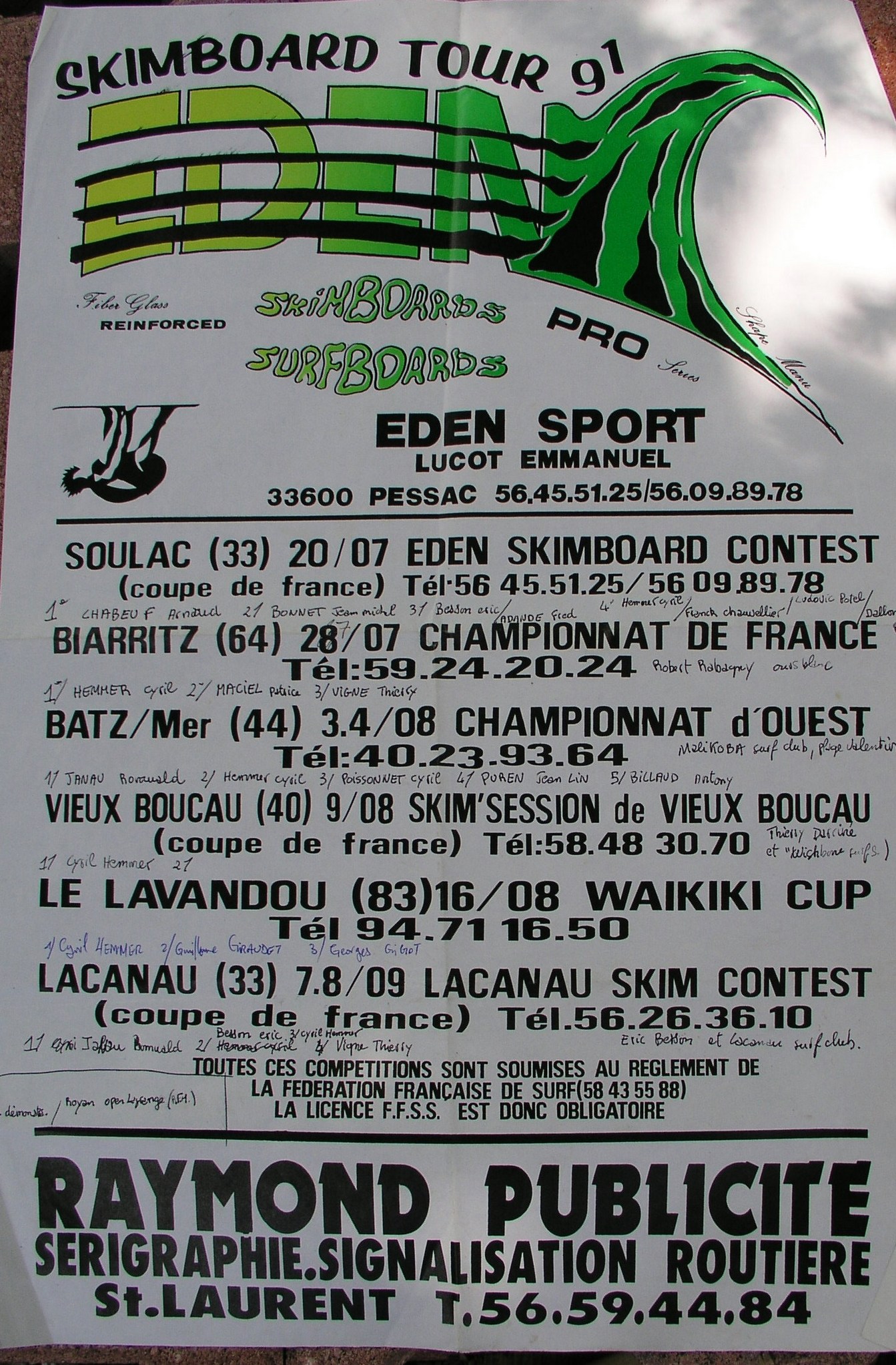 affiche eden tour91